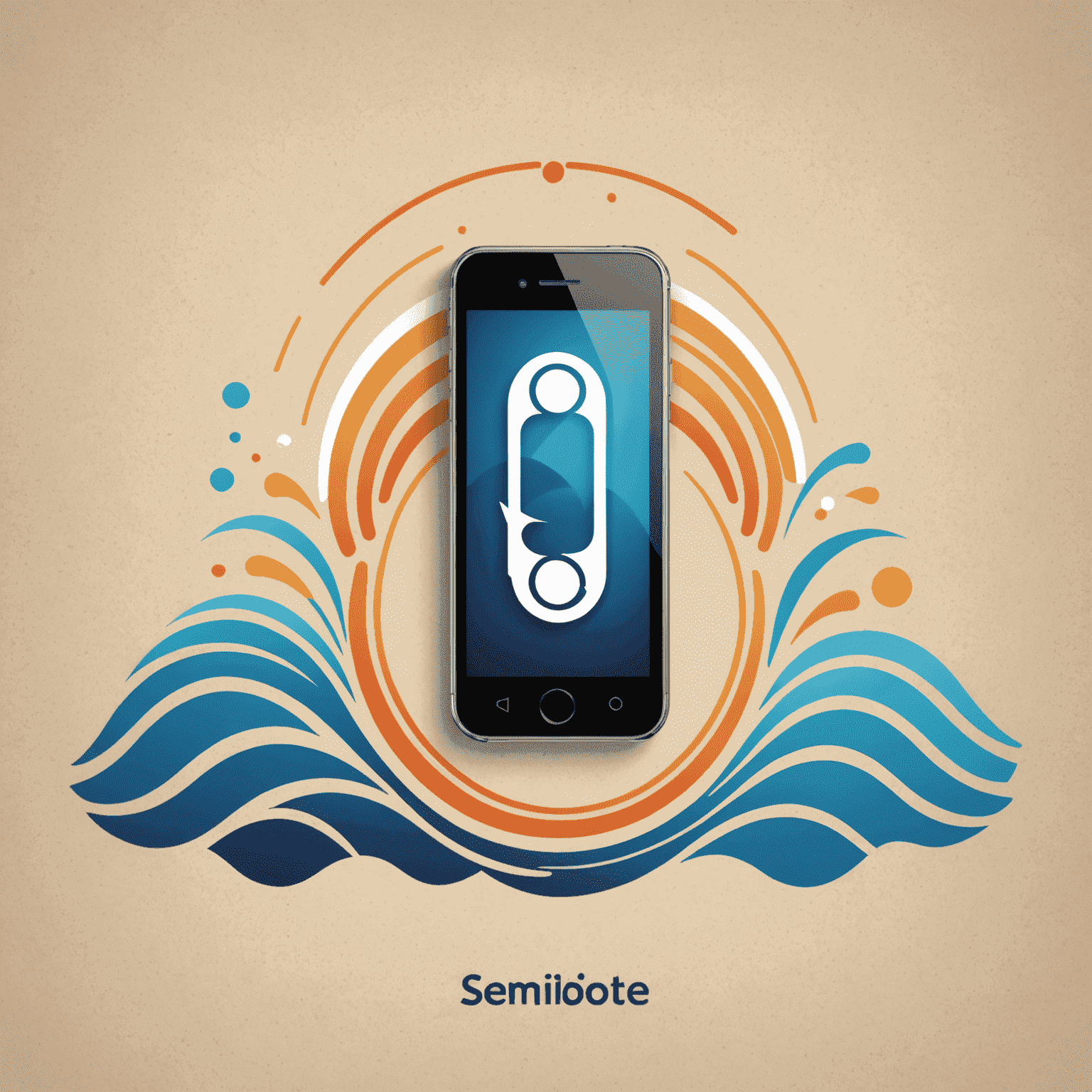 Sembiozte logo featuring a stylized mobile phone icon with signal waves