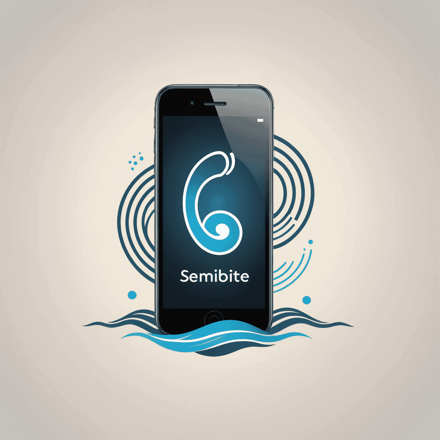 Sembiozte logo featuring a stylized mobile phone icon with signal waves